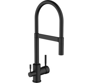 MONOMANDO DE FREGADERA 3 VIAS CAÑO FLEXIBLE BLACK